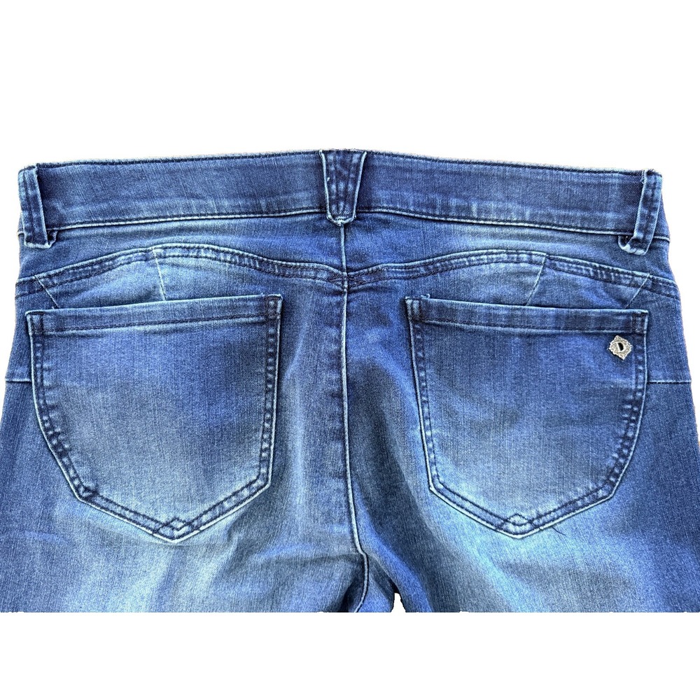 Democracy Absolution Jeans Womens 12 Blue Mid Rise Stretch Distressed Slim - Picture 6 of 9